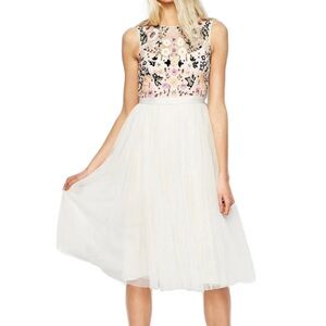 Needle & Thread Cream Floral Embroidered Dress
